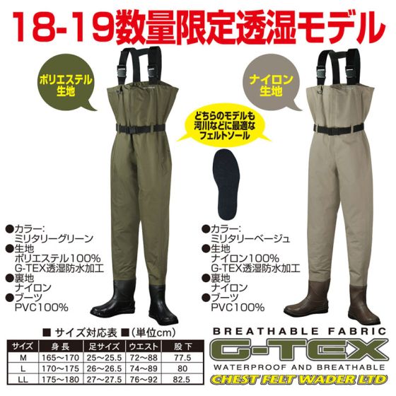 プロックス Px9506 G Texチェストフェルトウェダーltd M 25 0 25 5cm ミリタリーグリーンの釣具販売 通販ならfto フィッシングタックルオンライン