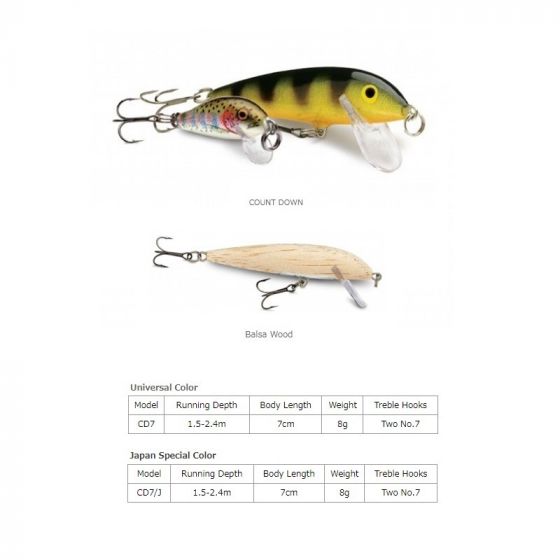 ラパラジャパン CD7/J-SCLN カウントダウン 7cm SCLNの釣具販売、通販ならFTO フィッシングタックルオンライン