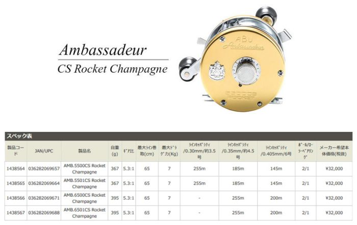 アブ (Abu) Ambassadeur （アンバサダー） 5501CS Rocket （左巻
