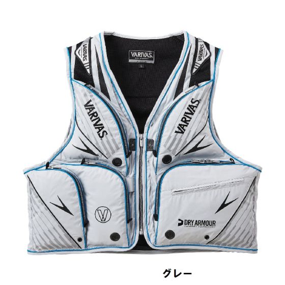 バリバス　ドライアーマーライト　鮎ベストLLグレー　鮎ベスト 鮎釣り用品ニューアイテム/ベスト/○ドライアーマーライト 鮎ベスト