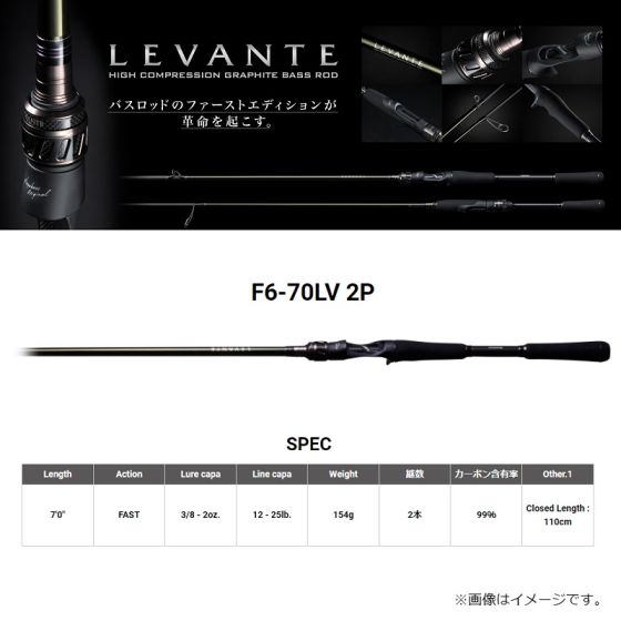 Megabass - メガバス　レヴァンテ　F6-70LV 2P Megabass Levante Baitcasting F6-70LV 2P – JDM TACKLE HEAVEN