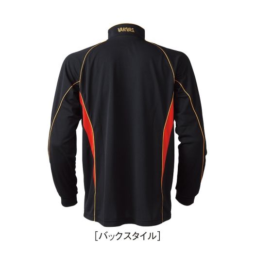 VARIVAS ドライジップシャツ 長袖 VAZS-21 ゴールド L VARIVAS ドライジップシャツ 長袖 VAZS-21 ゴールド 3L バリバス