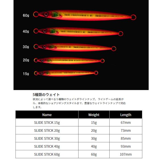ジャッカル ビッグバッカージグ スライドスティック 15g ブルピン