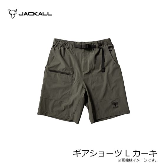 JACKALL ギアショートパンツ L ジャッカル ギアショーツ L カーキの釣具販売、通販ならFTO