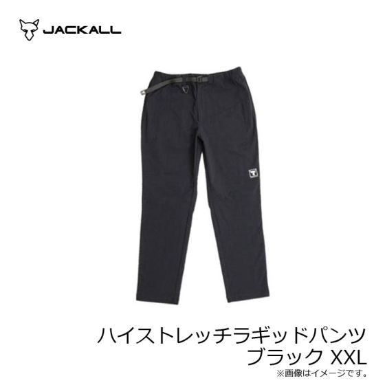 ジャッカル ハイストレッチラギッドパンツ ブラック XXLの釣具販売