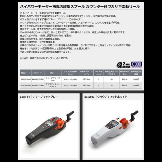 プロックス(PROX) PX018ECMW 攻棚ワカサギモータードライブEC