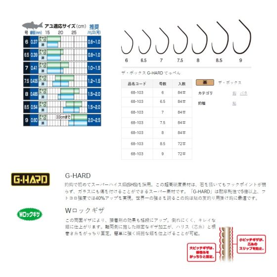 がまかつ 68103 ザ・ボックスG-HARD てっぺん 8.5号 茶の釣具販売
