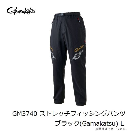 がまかつ GM3740 ストレッチフィッシングパンツ ブラック