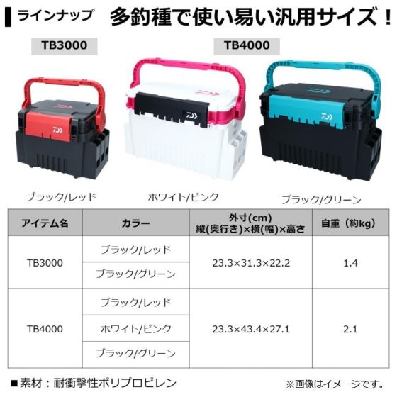 ダイワ タックルボックス Tb4000 ブラック グリーン の釣具通販ならfto