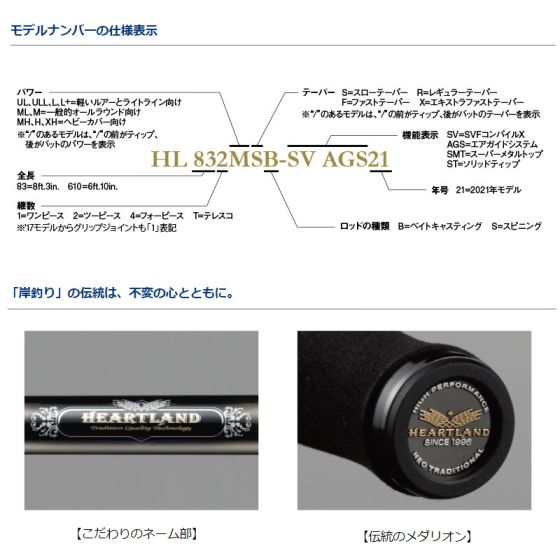 ダイワ ハートランド AGS 852ML+FS-SV AGS22 (ロッド・釣竿
