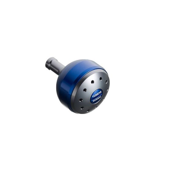 シマノ 夢屋アルミラウンド型パワーハンドルノブ ブルー L ノブ TypeB用