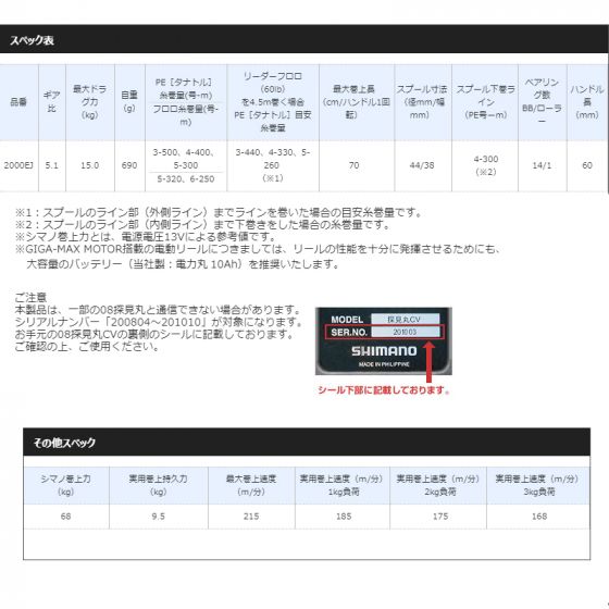 シマノ（Shimano） 19 ビーストマスター 2000EJの釣具販売、通販なら ...