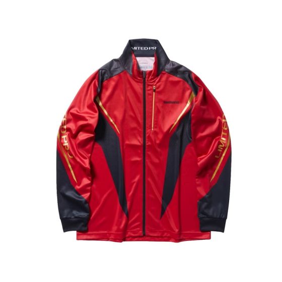 SHIMANO LIMITEDPRO フルジップシャツ レッド