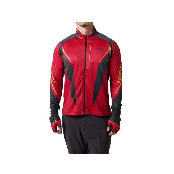 SHIMANO フルジップジャケット SH-107Y M ブラッドレッド シマノ