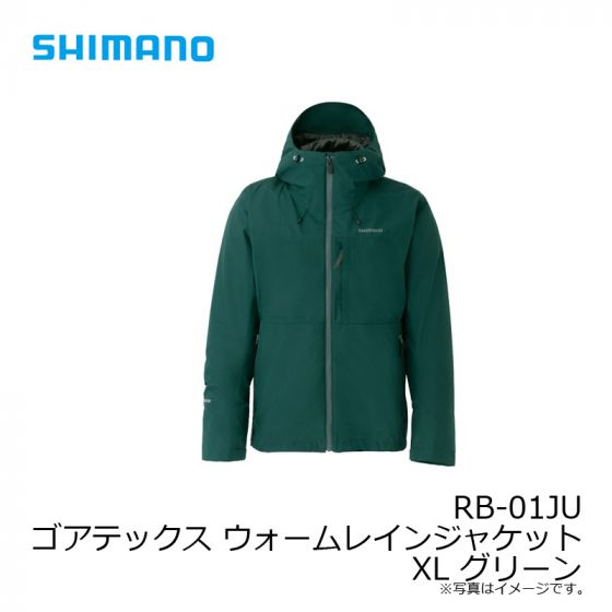 シマノ　RB-01JU ゴアテックス ウォームレインジャケット XL グリーン