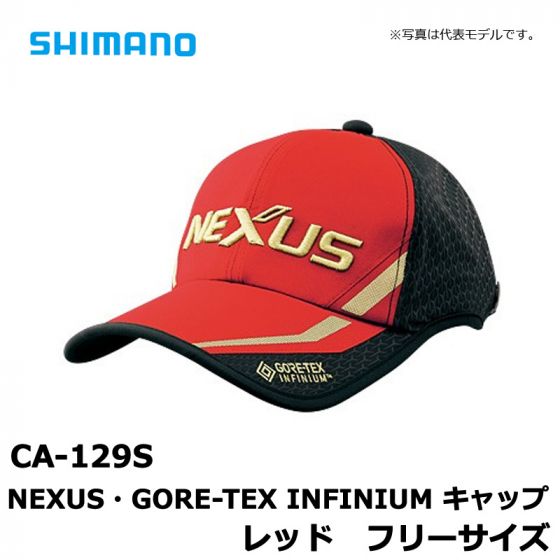 シマノ (Shimano) 　CA-129S　NEXUS・GORE-TEX INFINIUM キャップ　レッド　フリーサイズ