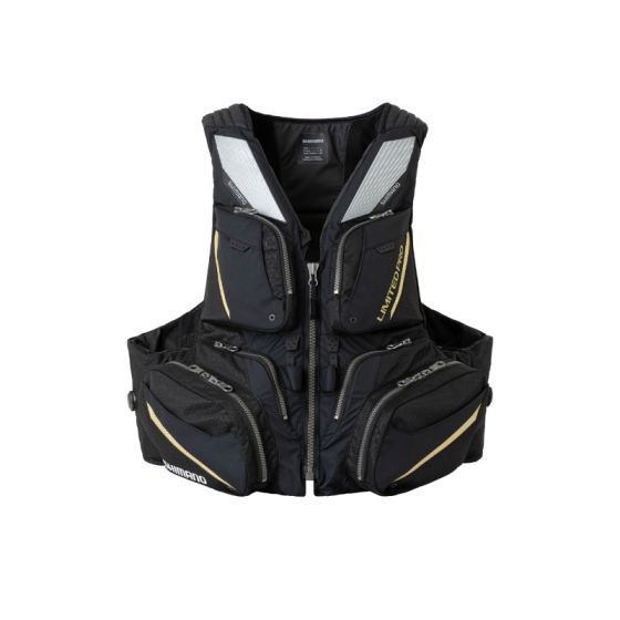 磯釣フローティングベスト シマノ VF-110V サイズL ブラック黒