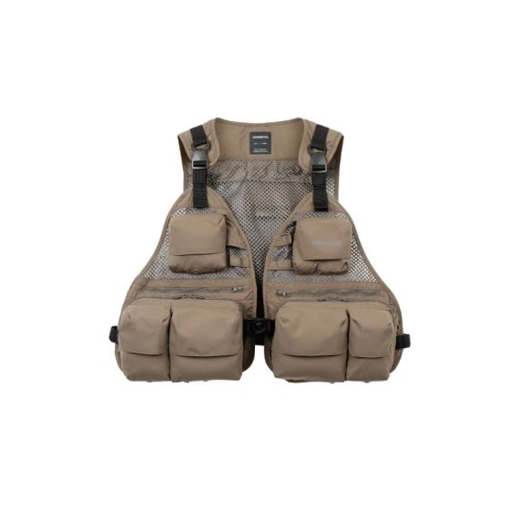 シマノ VE-066V ストリームメッシュベスト オリーブドラブの釣具