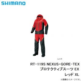 シマノ RT-119S NEXUS・GORE-TEX プロテクティブスーツ EX レッド XLの