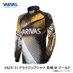 バリバス　VAZS-21 ドライジップシャツ 長袖 M ゴールド