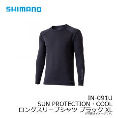 IN-091U SUN PROTECTION・COOL ロングスリーブシャツ ブラック S
