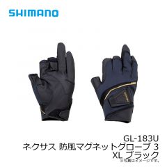 シマノ　GL-183U ネクサス 防風マグネットグローブ 3 XL ブラック