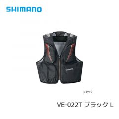 シマノ　VE-022T  2WAYショートベスト  L  ブラック　ウェア　ベスト　防水　防風