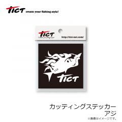 TICT(ティクト)　カッティングステッカー　TICTロゴ小(ブラック)　約2.5×1cm､約4×1.5cm